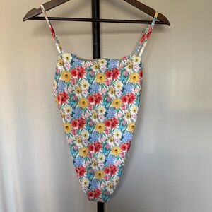 Onia Floral One-Piece Swimsuit - Red, Yellow, Blue, Green, White